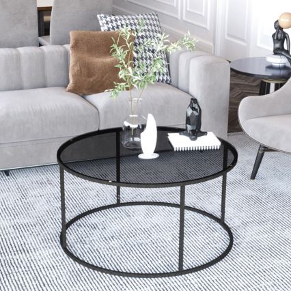 Mesa de centro STARTIS 80x45 cm negro