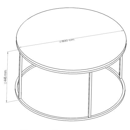 Mesa de centro STARTIS 80x45 cm negro