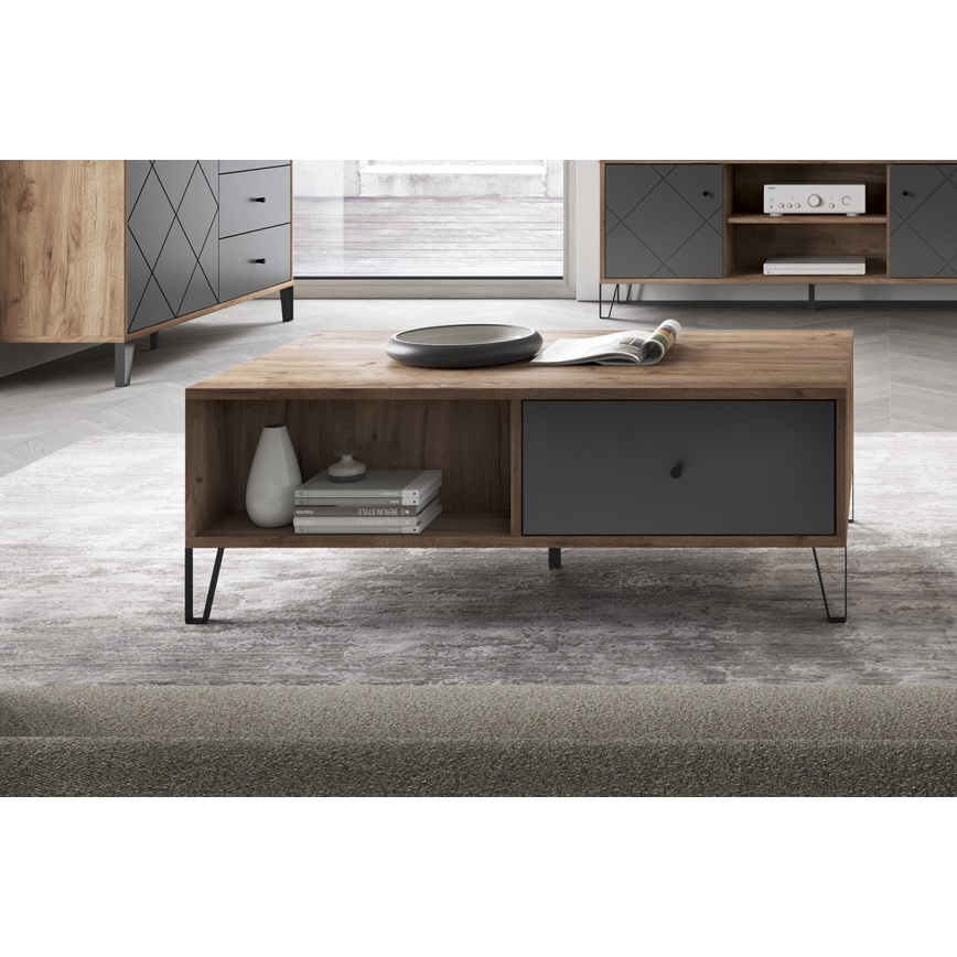 Mesa de centro SULA roble craft/negro