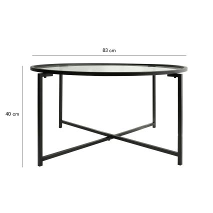 Mesa de centro SUN 40x83 cm negro