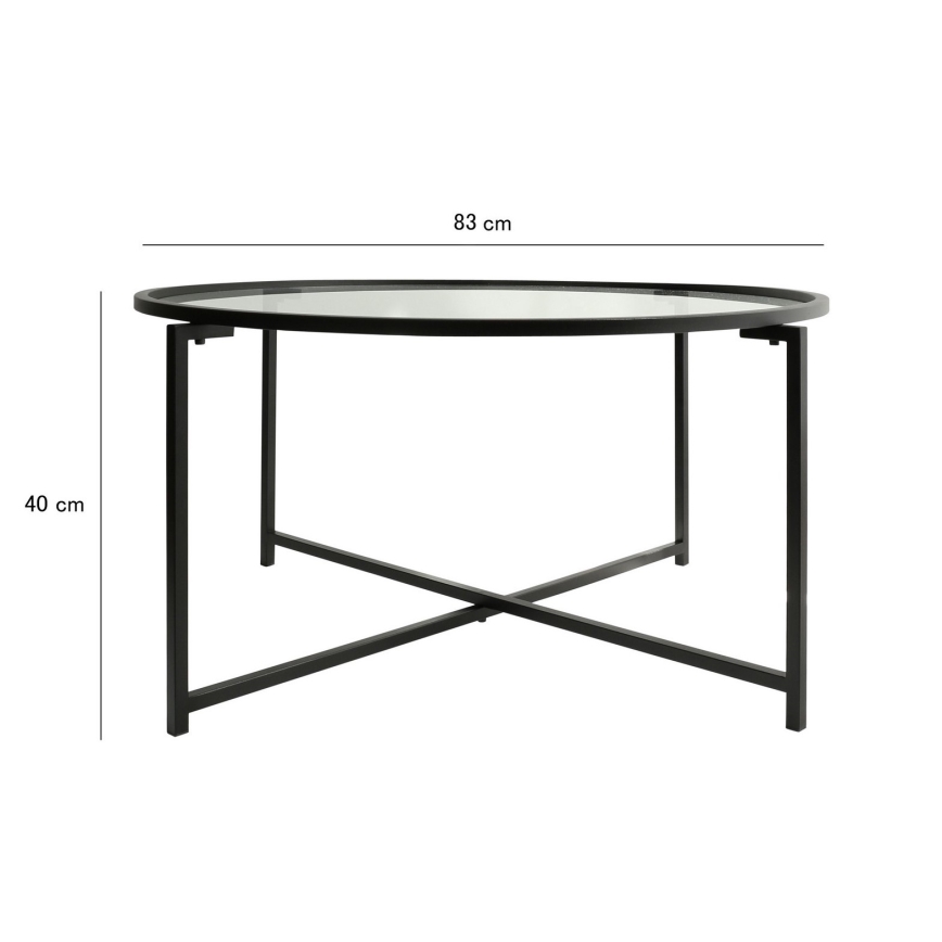 Mesa de centro SUN 40x83 cm negro