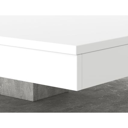 Mesa de centro TIMO blanco/gris hormigón