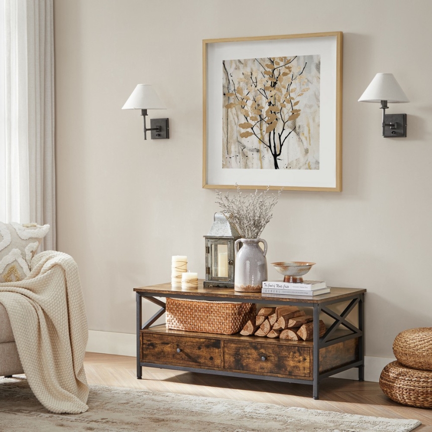 Mesa de centro TOREN marrón/negro