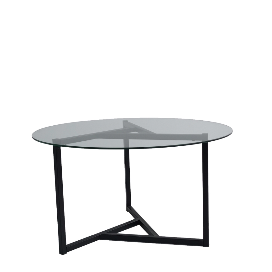 Mesa de centro TRIO 42x75 cm transparente/negro