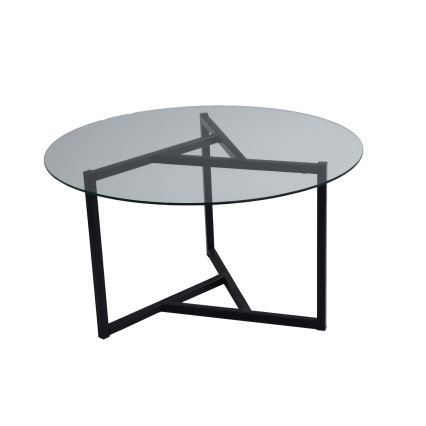 Mesa de centro TRIO 42x75 cm transparente/negro