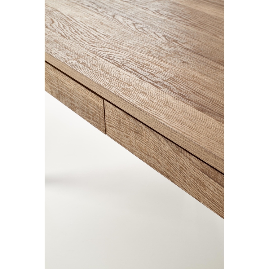 Mesa de centro TULUZA 41x120 cm dorado nogal/negro