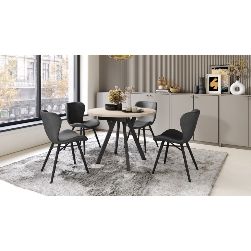 Mesa de comedor ARTUR beige/negra