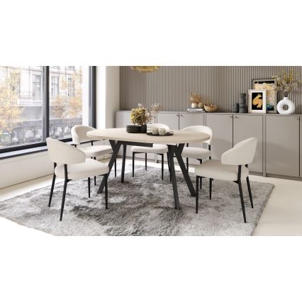 Mesa de comedor ARTUR beige/negra