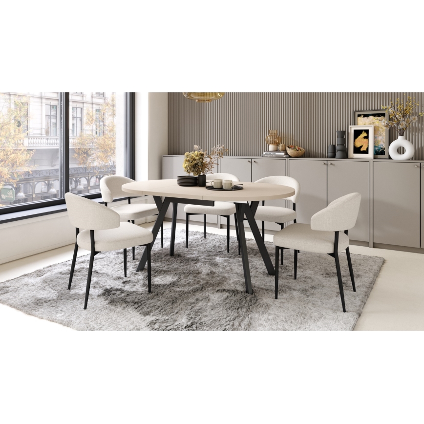 Mesa de comedor ARTUR beige/negra