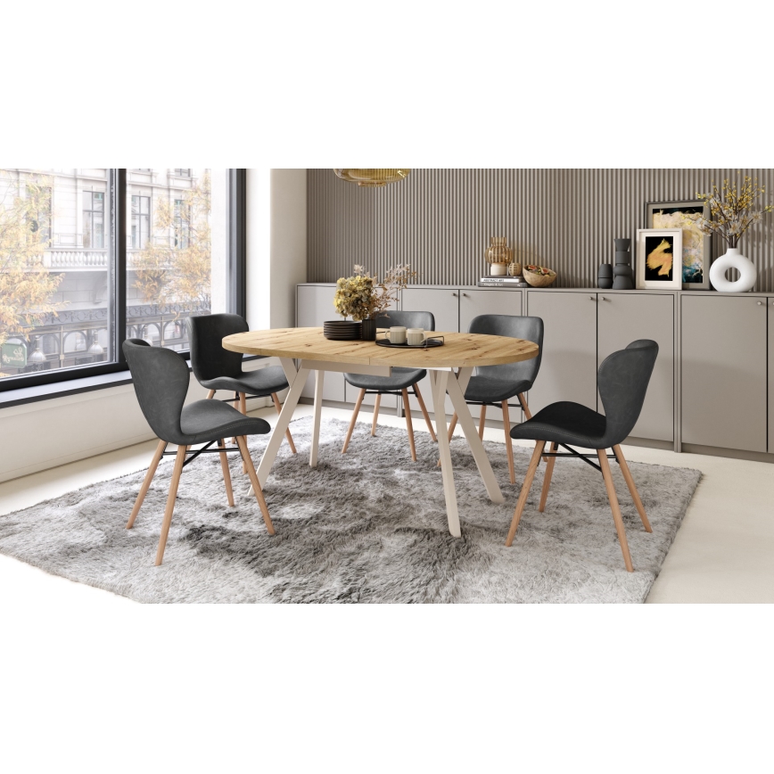 Mesa de comedor ARTUR roble artesanal/beige