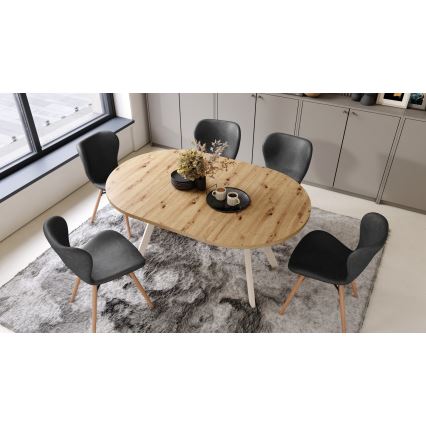 Mesa de comedor ARTUR roble artesanal/beige