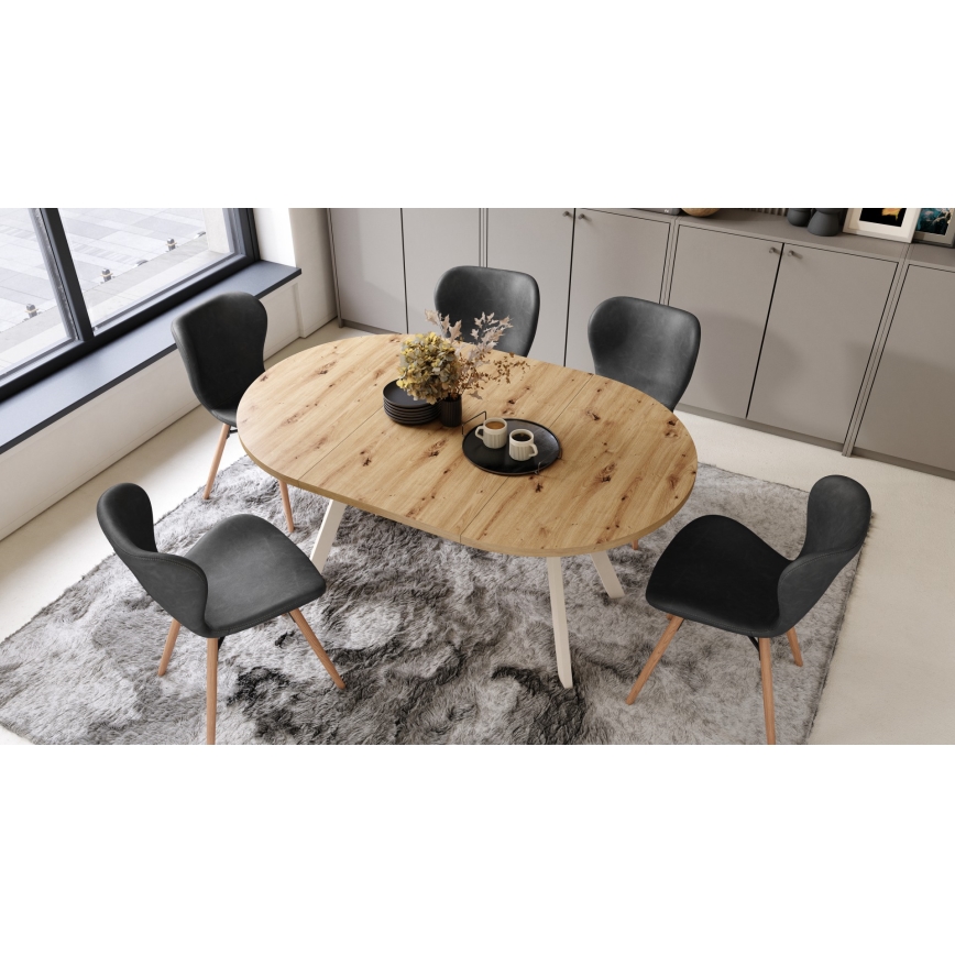 Mesa de comedor ARTUR roble artisan/beige