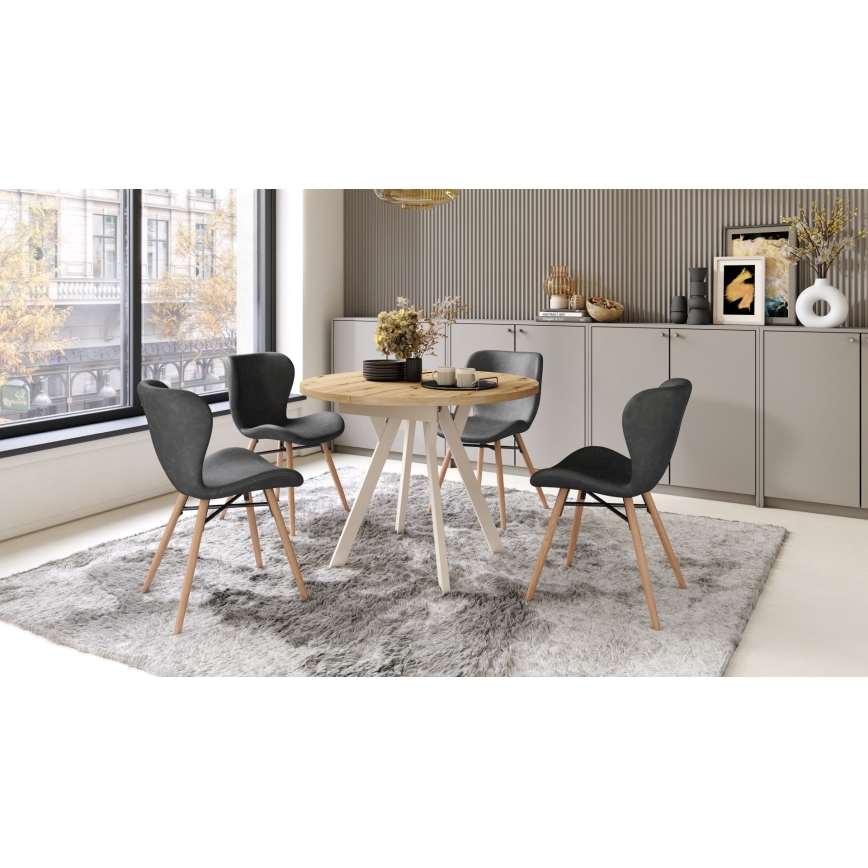 Mesa de comedor ARTUR roble artisan/beige
