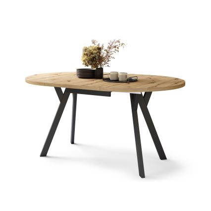 Mesa de comedor ARTUR roble artisan/negro