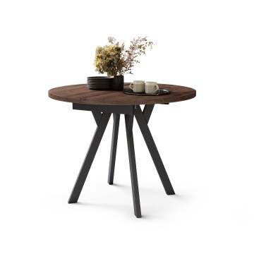 Mesa de comedor ARTUR roble/negro