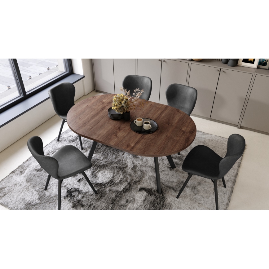 Mesa de comedor ARTUR roble/negro