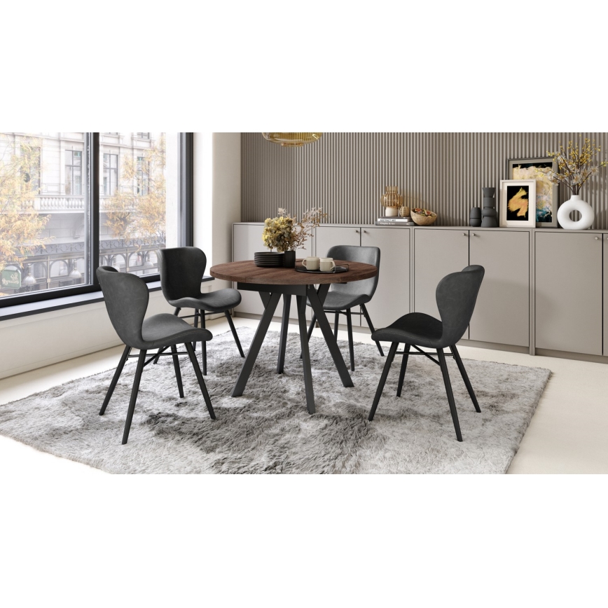 Mesa de comedor ARTUR roble/negro