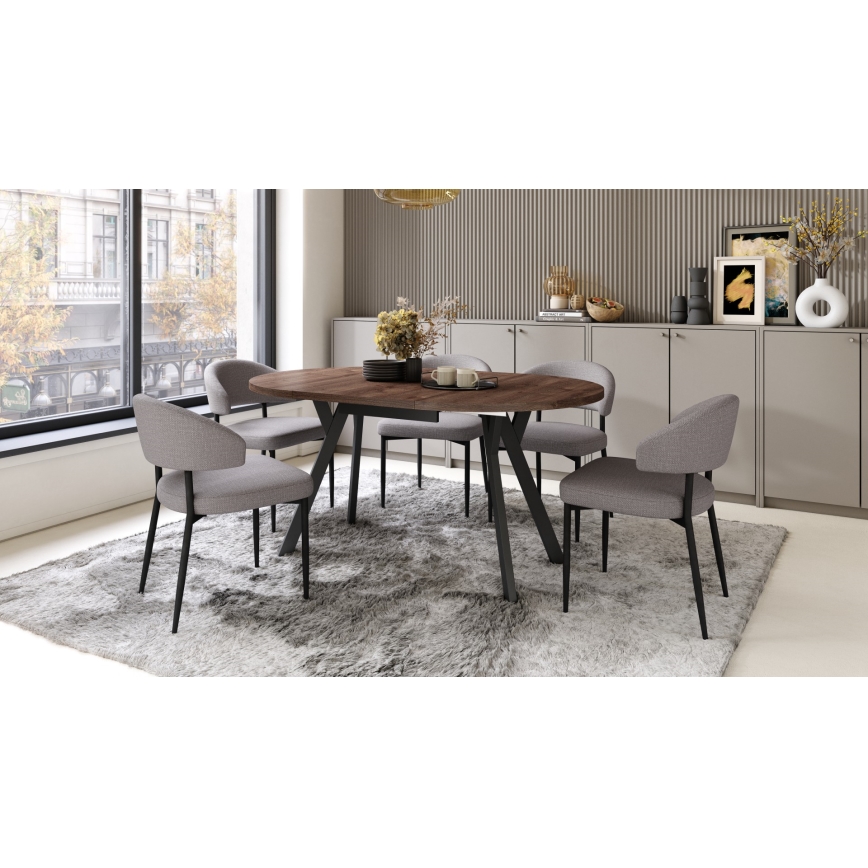 Mesa de comedor ARTUR roble/negro
