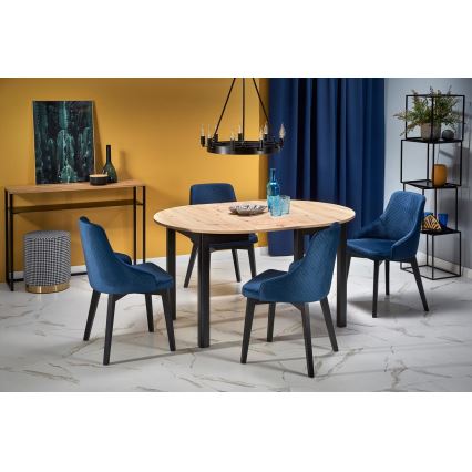 Mesa de comedor CALMIO roble artisan/negro