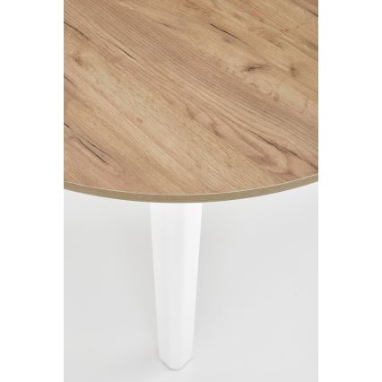 Mesa de comedor CALMIO roble craft/blanco