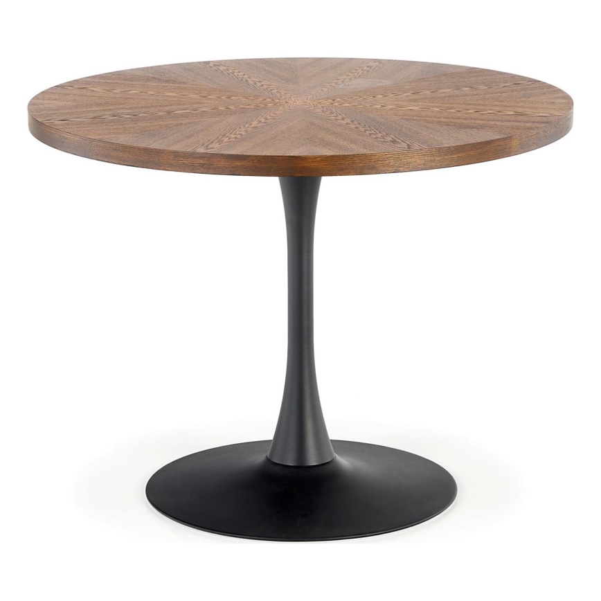 Mesa de comedor CARMELO 75x100 cm negro/marrón