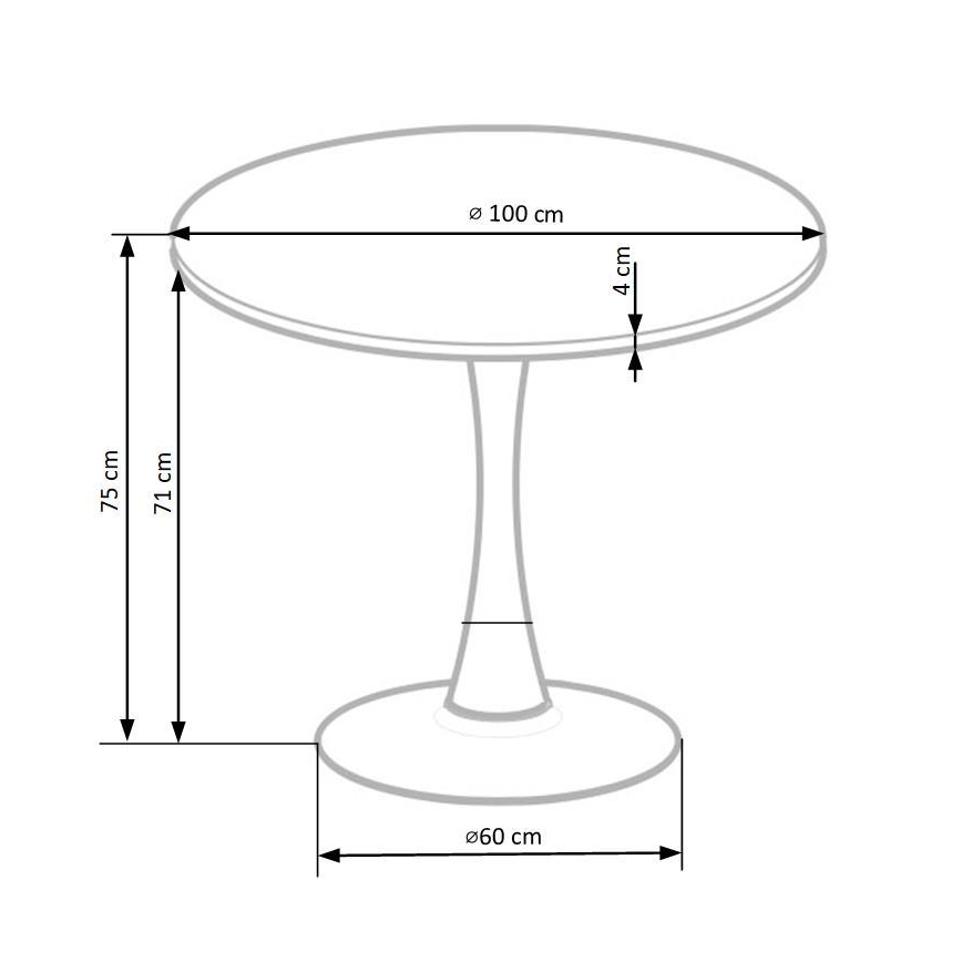 Mesa de comedor CARMELO 75x100 cm negro/marrón
