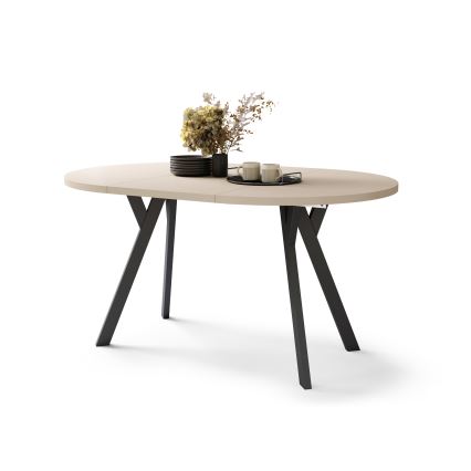 Mesa de comedor extensible ARTUR beige/negro