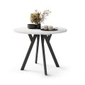 Mesa de comedor extensible ARTUR blanco/negro