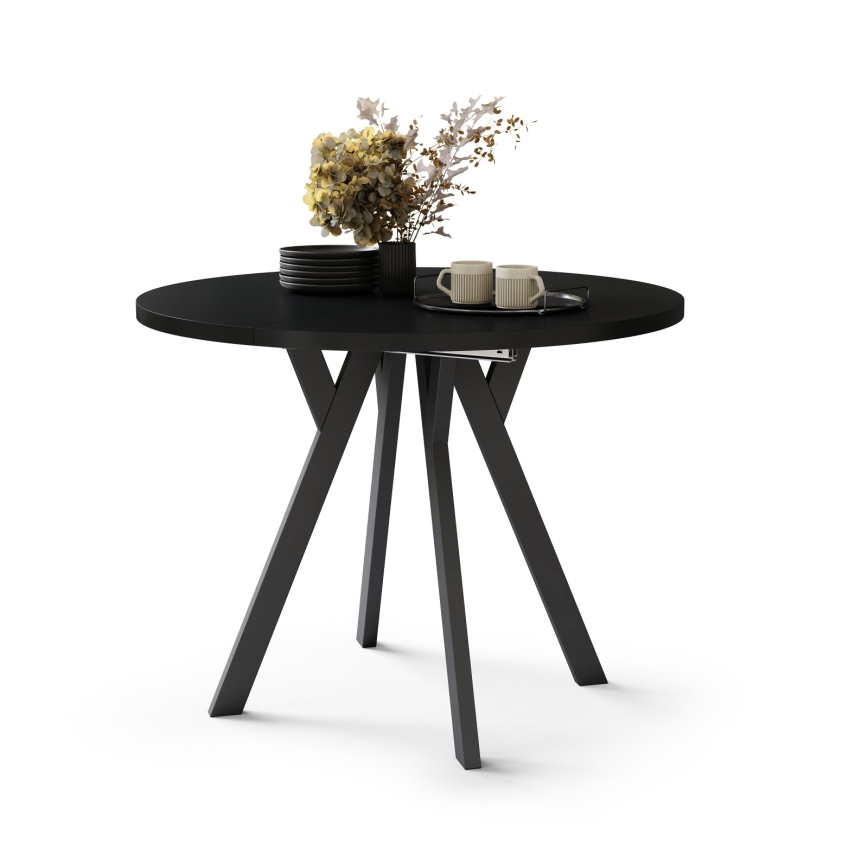 Mesa de comedor extensible ARTUR negra