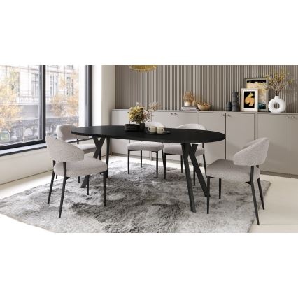 Mesa de comedor extensible ARTUR negra