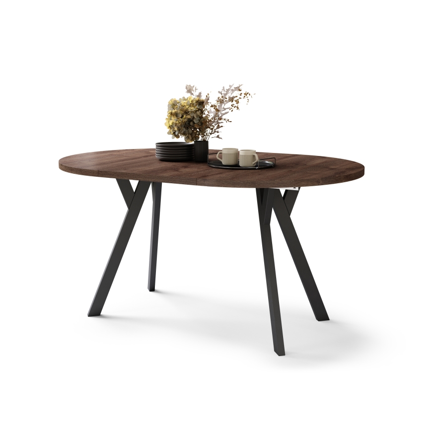 Mesa de comedor extensible ARTUR roble/negro