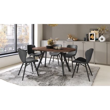 Mesa de comedor extensible ARTUR roble/negro