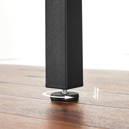 Mesa de comedor extensible ELDUR marrón/negro