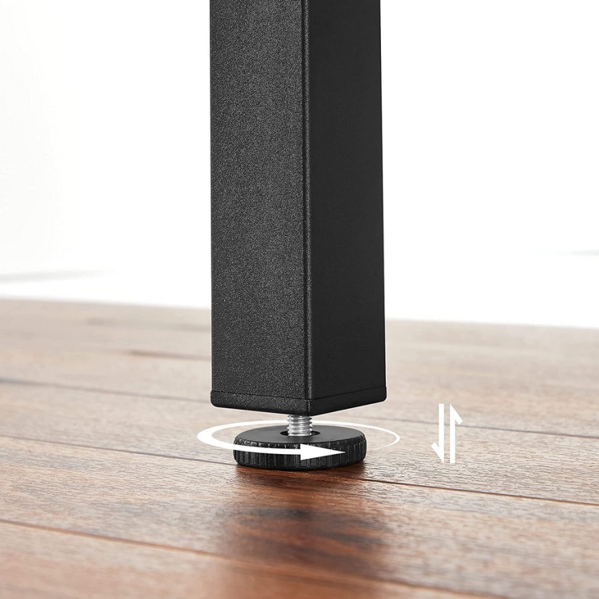 Mesa de comedor extensible ELDUR marrón/negro