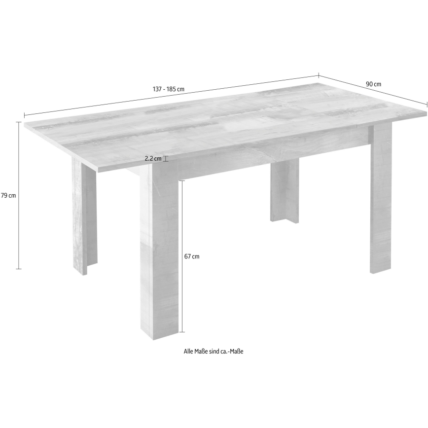 Mesa de comedor extensible NERILA en arce