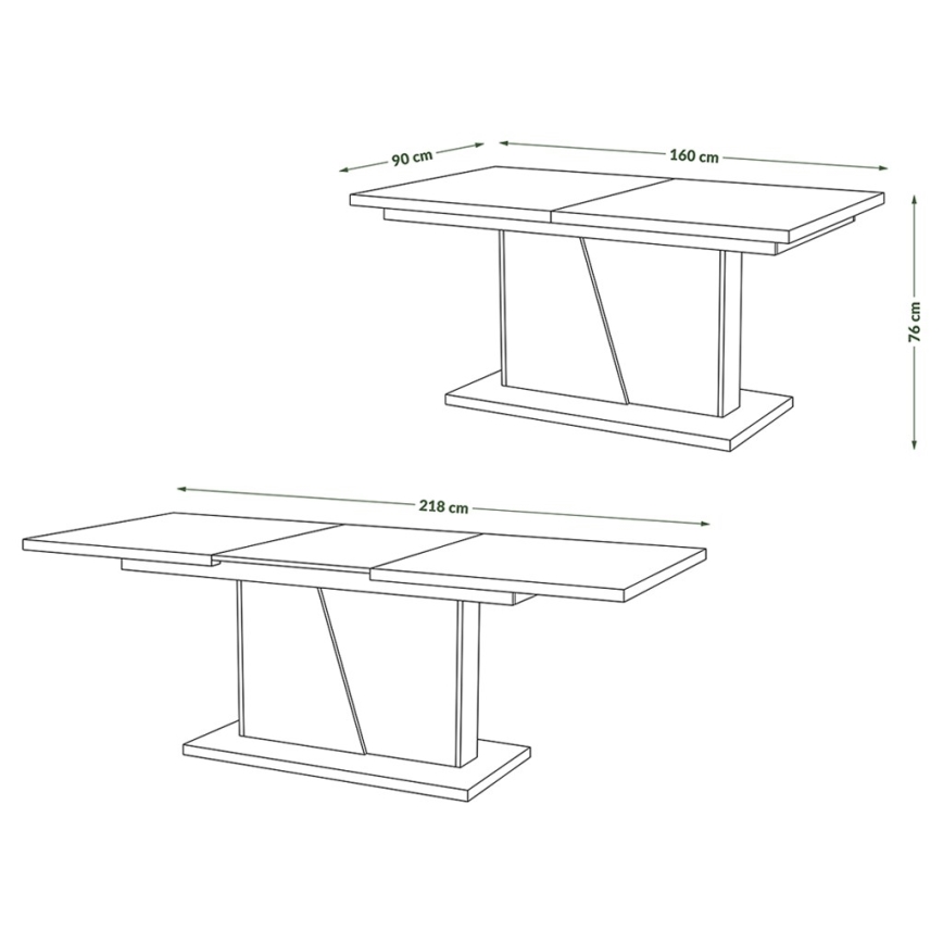 Mesa de comedor extensible NINO blanca
