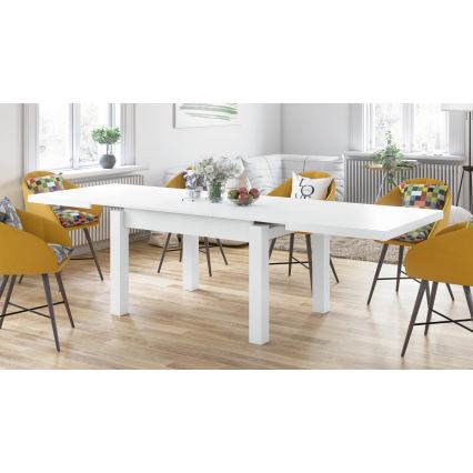 Mesa de comedor extensible para 12 personas RALF, 120/270x90 cm, blanca