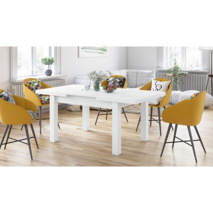 Mesa de comedor extensible para 12 personas RALF, 120/270x90 cm, blanca