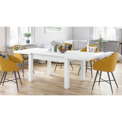 Mesa de comedor extensible para 12 personas RALF, 120/270x90 cm, blanca