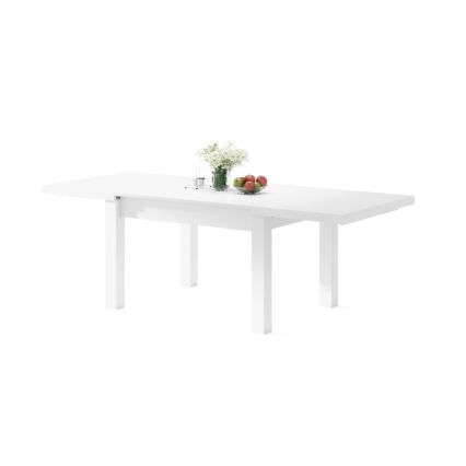 Mesa de comedor extensible para 12 personas RALF, 120/270x90 cm, blanca