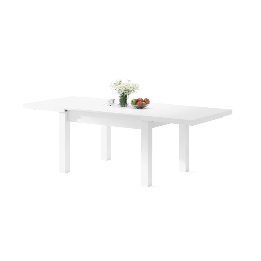 Mesa de comedor extensible para 12 personas RALF, 120/270x90 cm, blanca