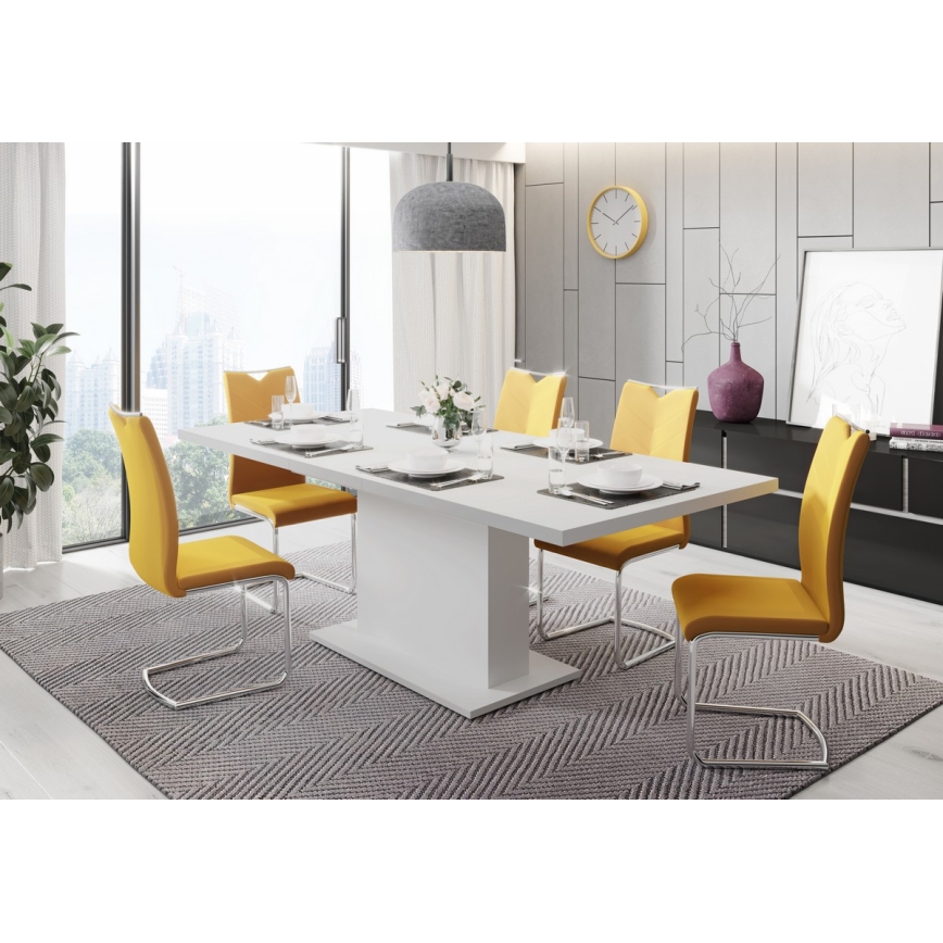 Mesa de comedor extensible STRAP blanca