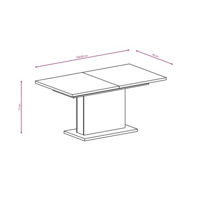 Mesa de comedor extensible STRAP blanca