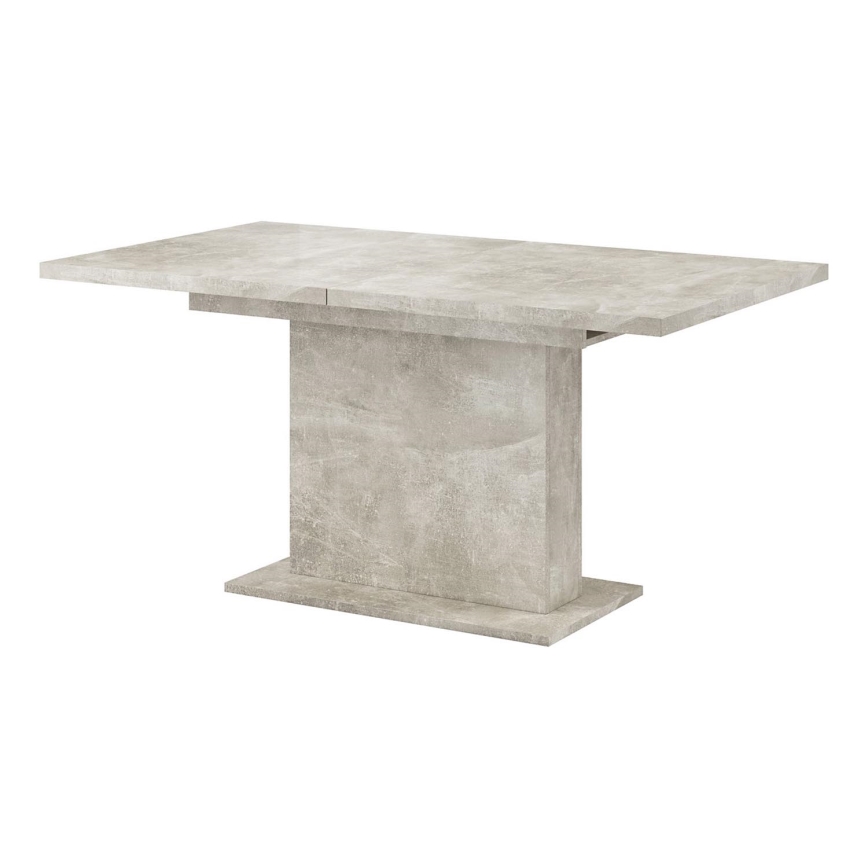 Mesa de comedor extensible STRAP, gris hormigón