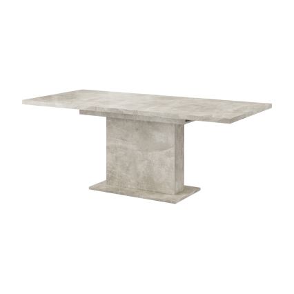 Mesa de comedor extensible STRAP, gris hormigón