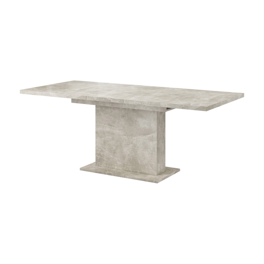 Mesa de comedor extensible STRAP, gris hormigón