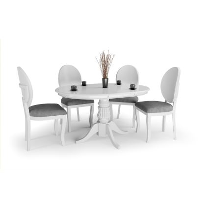 Mesa de comedor extensible WILLIAM blanca
