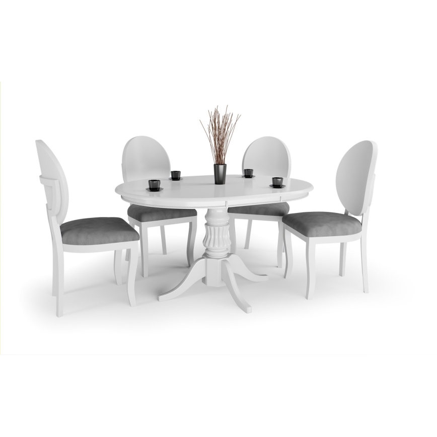 Mesa de comedor extensible WILLIAM blanca
