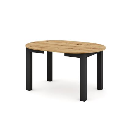 Mesa de comedor extensible WILY roble artisan/negro