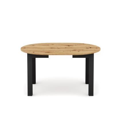 Mesa de comedor extensible WILY roble artisan/negro
